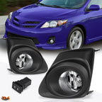 Clear Lens Fog Light Set for Toyota Corolla (2011–2013) - Includes Bezel & Switch