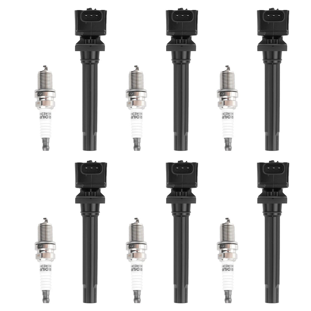 Set of 6 Ignition Coil Pack & Spark Plug Kit for Suzuki Grand Vitara (2006-2008)
