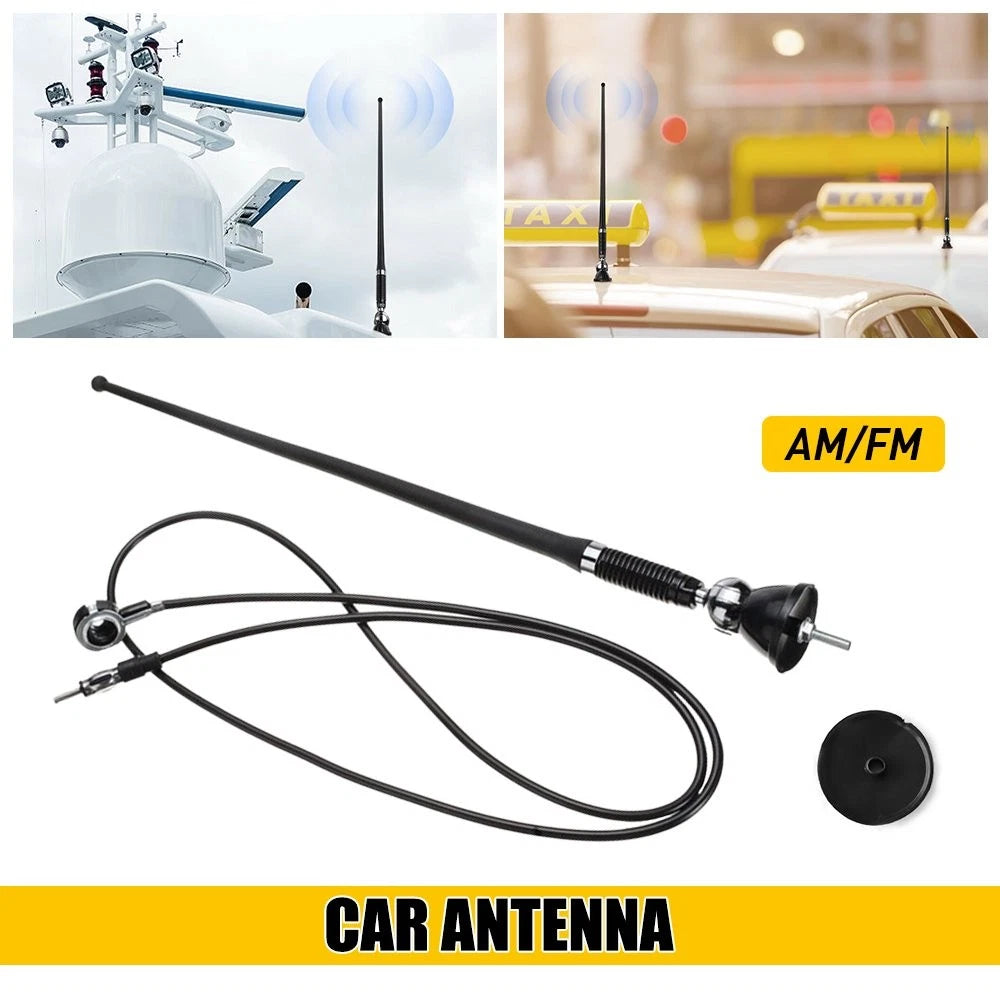 16" Mount Swivel Car Base Radio Antenna for Universal Vehicles