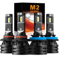 Set of 4 AUXITO CSP LED Headlight Bulbs 9005 H11 6500K for