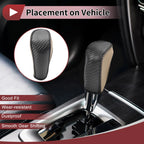 1Pc Gear Shift Knob Cover for Ford Fiesta (2009–2012) Black Beige Faux Leather