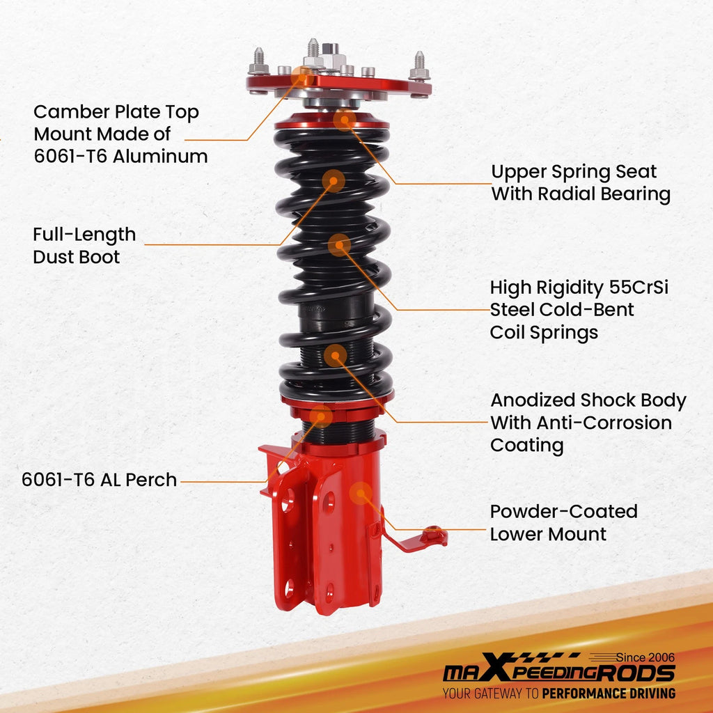 Coilover Suspension Shocks for Scion FRS FR-S BRZ 86 GR86 (2012-2020)