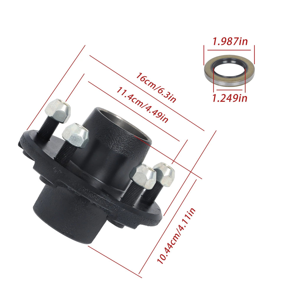 2-Pack Trailer Idler Hub Kit 5 on 4.5" for Various Models