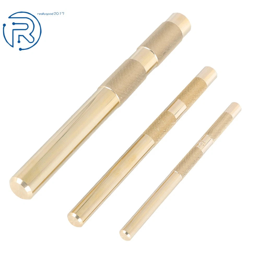 3 Pcs Brass Drift Punch Set for Automotive Use (6", 7", 8")