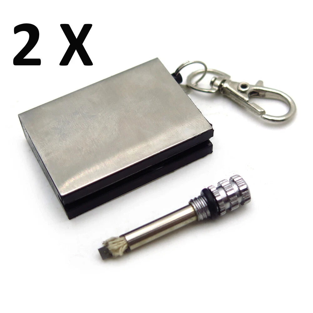 2 Packs Instant Survival Magnesium Fire Starter for Camping (15,000 Matches)