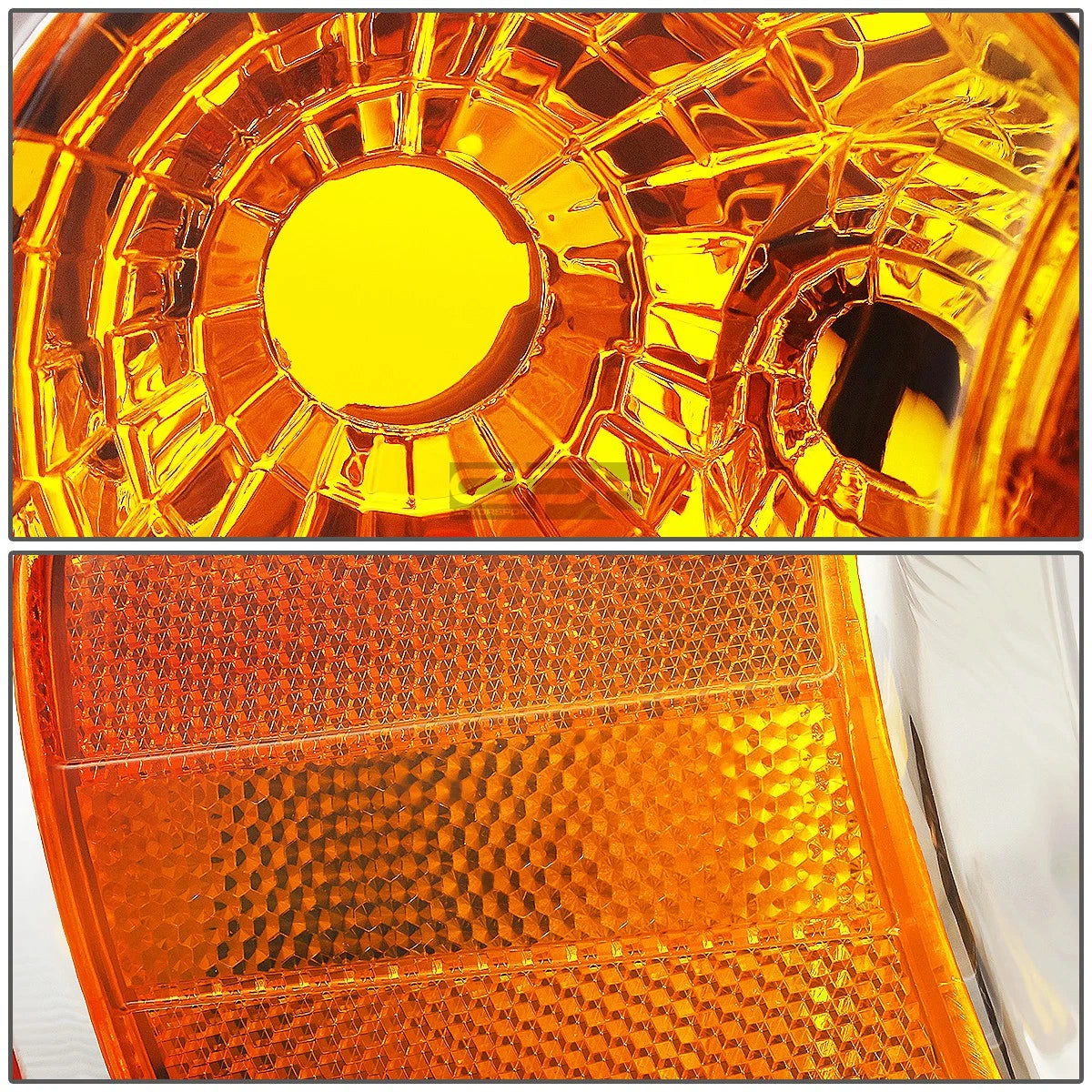Set of 2 Headlight Headlamps for Chevy Cobalt Pontiac G5 (2005–2010) Chrome Amber