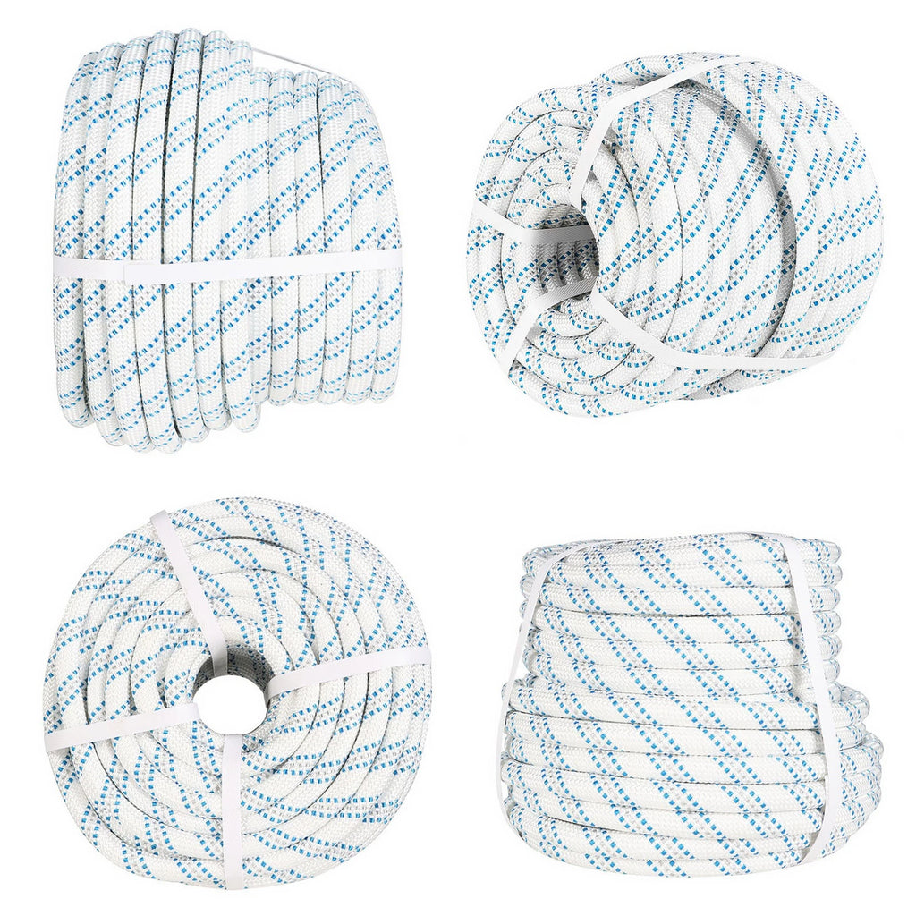 5/8" Double Braid Nylon Polyester Bull Rope for Arborist Rigging (150')
