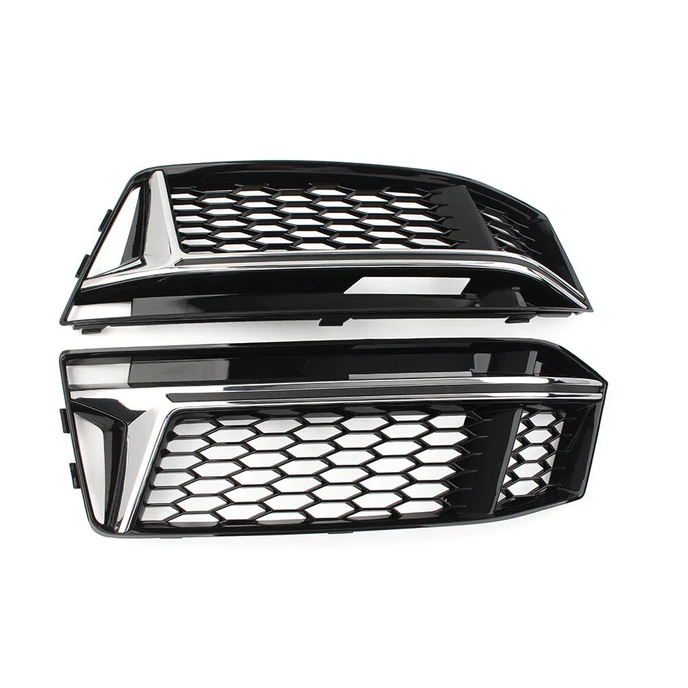 Honeycomb Mesh Fog Light Grille Cover for Audi A4 B9 S4 (2016-2018)