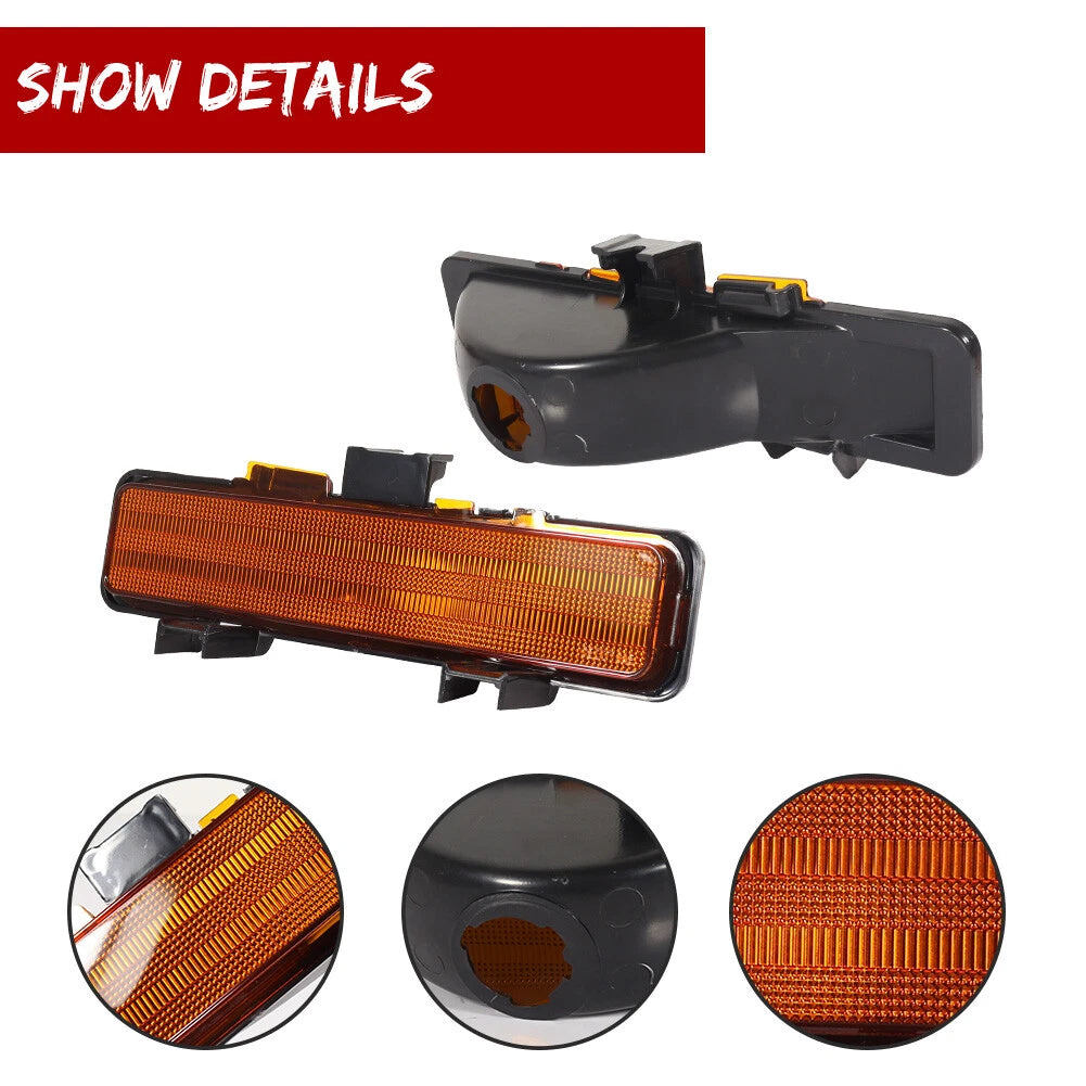 Amber Front Bumper Parking Signal Lights for Chevy S-10 / GMC S-15 (1983–1993)