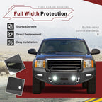 Black Steel Front Bumper Assembly with LED Spotlights for GMC Sierra 1500 (2007–2013)