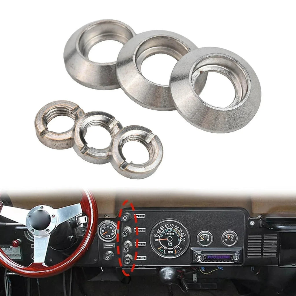 Inclusive Dashboard Control Bezels & Nuts Package for Jeep CJs (1972���1986)