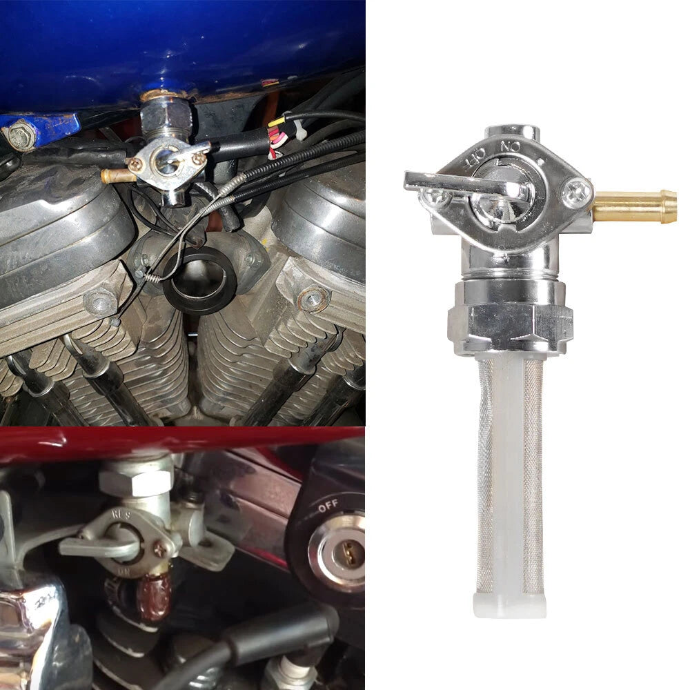 Gas Tank Fuel Valve Petcock Switch 22MM Left Spigot for Harley Davidson