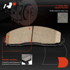 Set of 4 Rear Ceramic Brake Pads for Ford F-250 F-350 Super Duty (2013–2022)