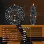 Front Brake Rotors & Pads Kit for Chevrolet Tahoe (2000–2006), Astro (2003–2005)