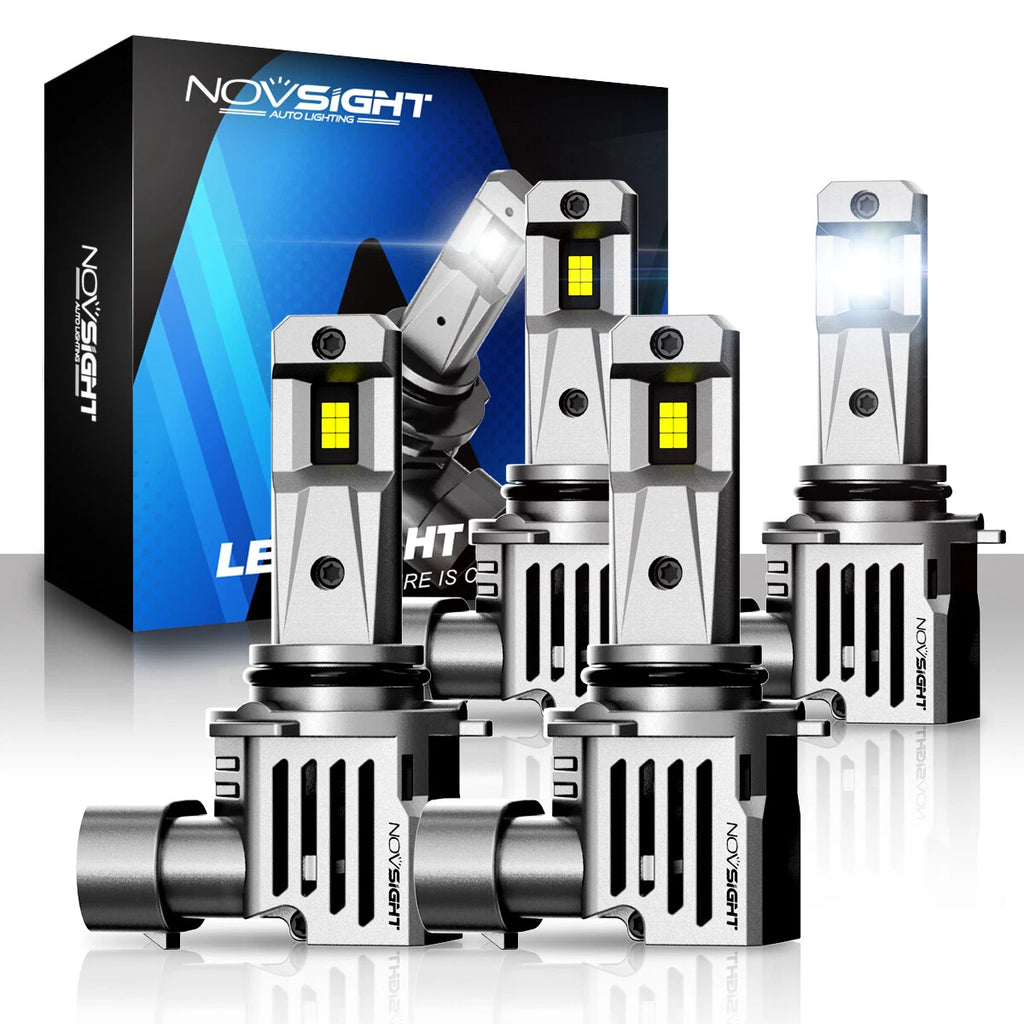 2X NOVSIGHT 9005 9006 LED Headlight Bulbs 6500K Combo for High Low Beam