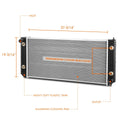 Aluminum 2-Row Cooling Radiator for Chevy C4500-C7500 Kodiak/GMC Topkick (2003–2007)