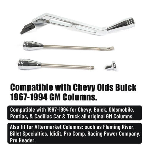Polished Billet Aluminum Turn Signal Lever Kit for Column