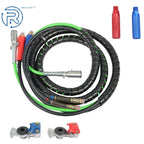 3X 7 Way ABS Electrical Cables & Rubber Air Line Set for Semi Truck (15FT)