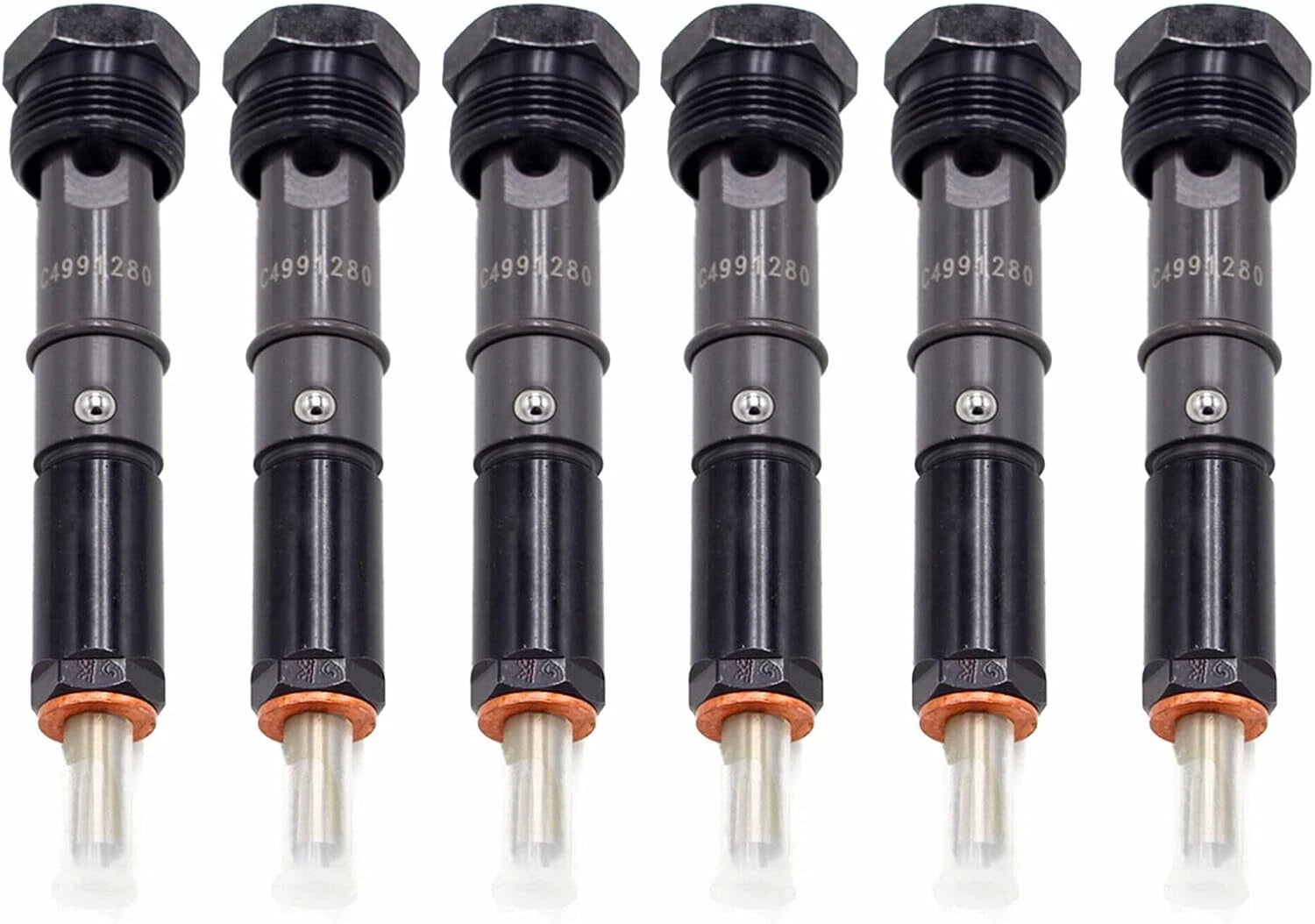 6PCS Fuel Injectors 4991280 for Cummins 6BT5.9 Diesel Engine (1998–2002)