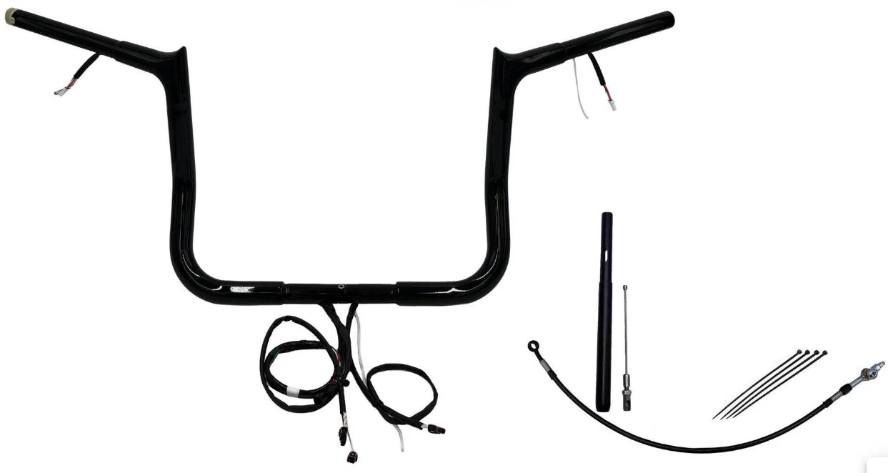 12" EZ Install Ape Hangers for Harley Batwing (2021–2023) 912012-B
