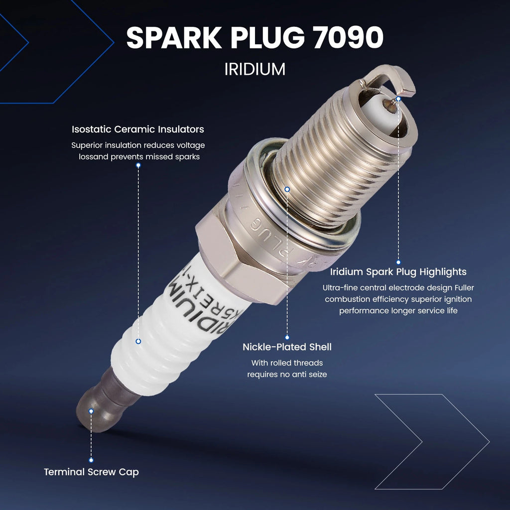 Set of 4 Ignition Coils & Iridium Spark Plugs for Mazda 2 (2011–2017)