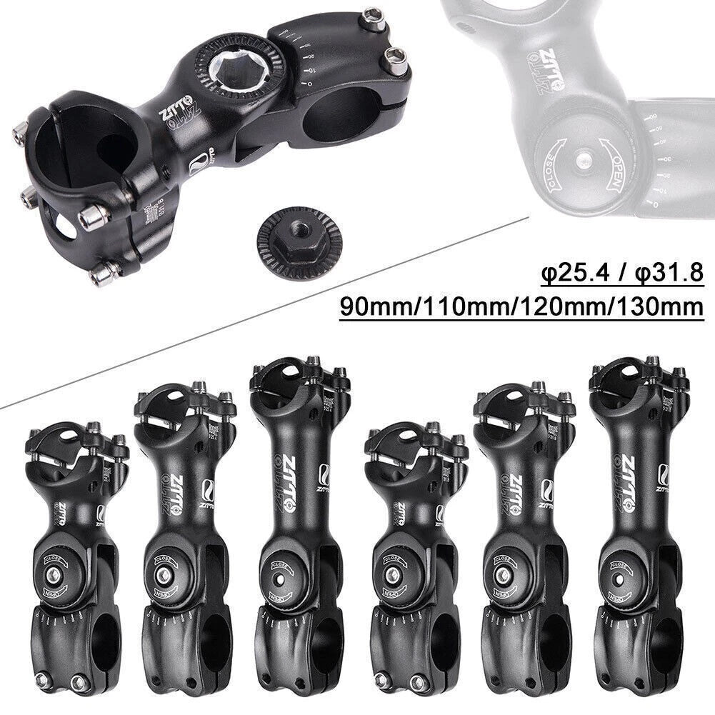 Adjustable Handlebar Stem for ZTTO Road MTB Bicycle (60° 31.8mm, 90/110/130mm)