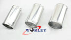 57mm 2.25" x 76mm Straight Aluminium Pipe Swaged Tube Joiner for Car
