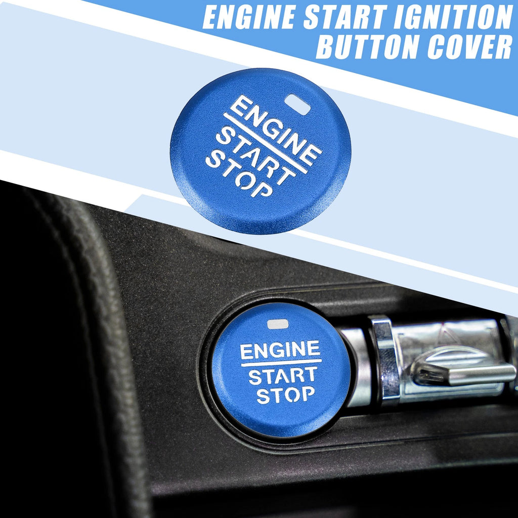 Ignition Button Cover Decal for Ford Mustang (2015–2021) Blue