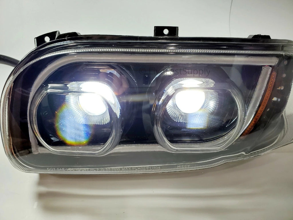 Left Driver LED Headlight Dual Function LED Halo for Peterbilt 388 389 567 (2017–2022)