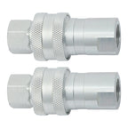 3/8" NPT Thread Hydraulic Quick Connect Couplers Set of 4 ISO 5675 with Dust Caps