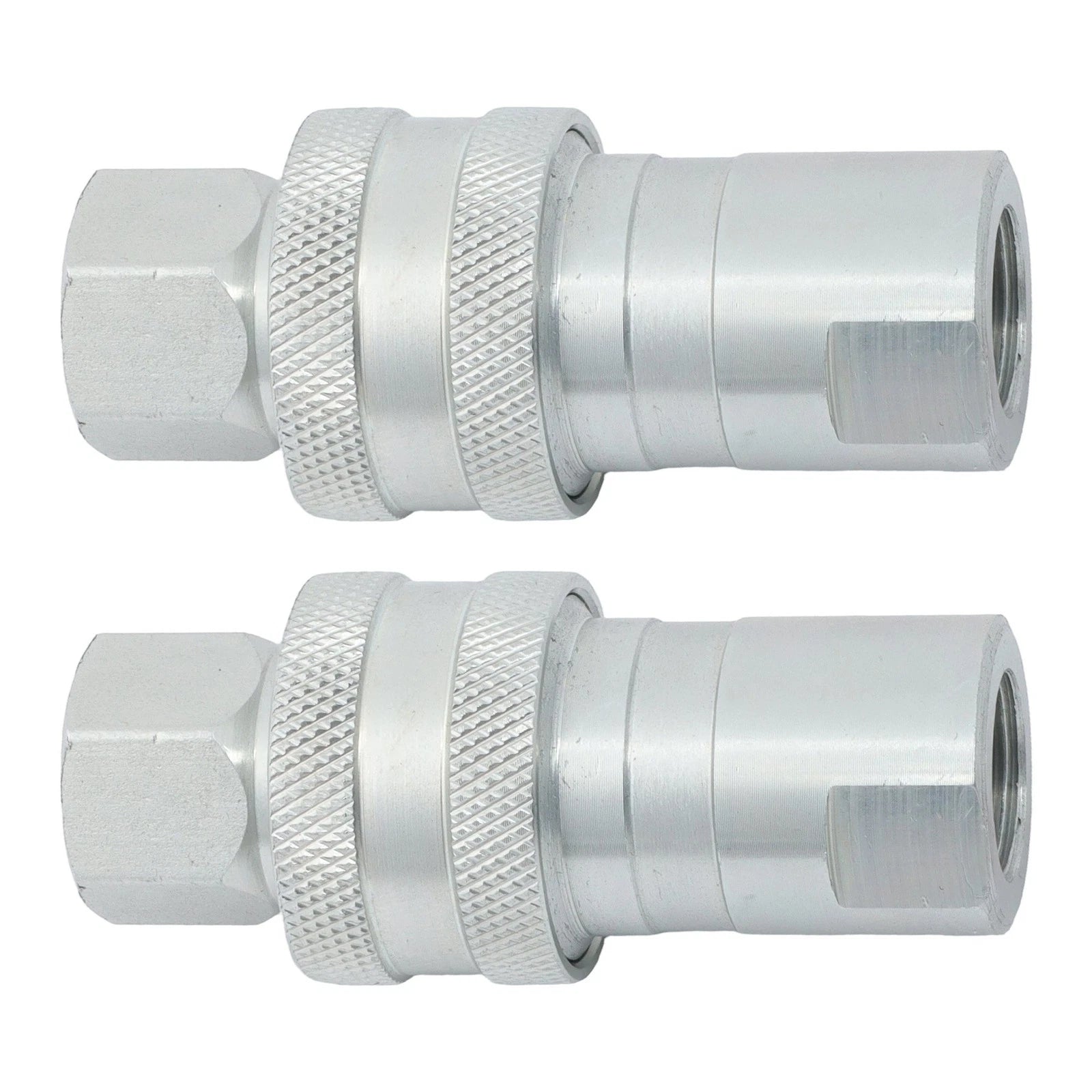 3/8" NPT Thread Hydraulic Quick Connect Couplers Set of 4 ISO 5675 with Dust Caps