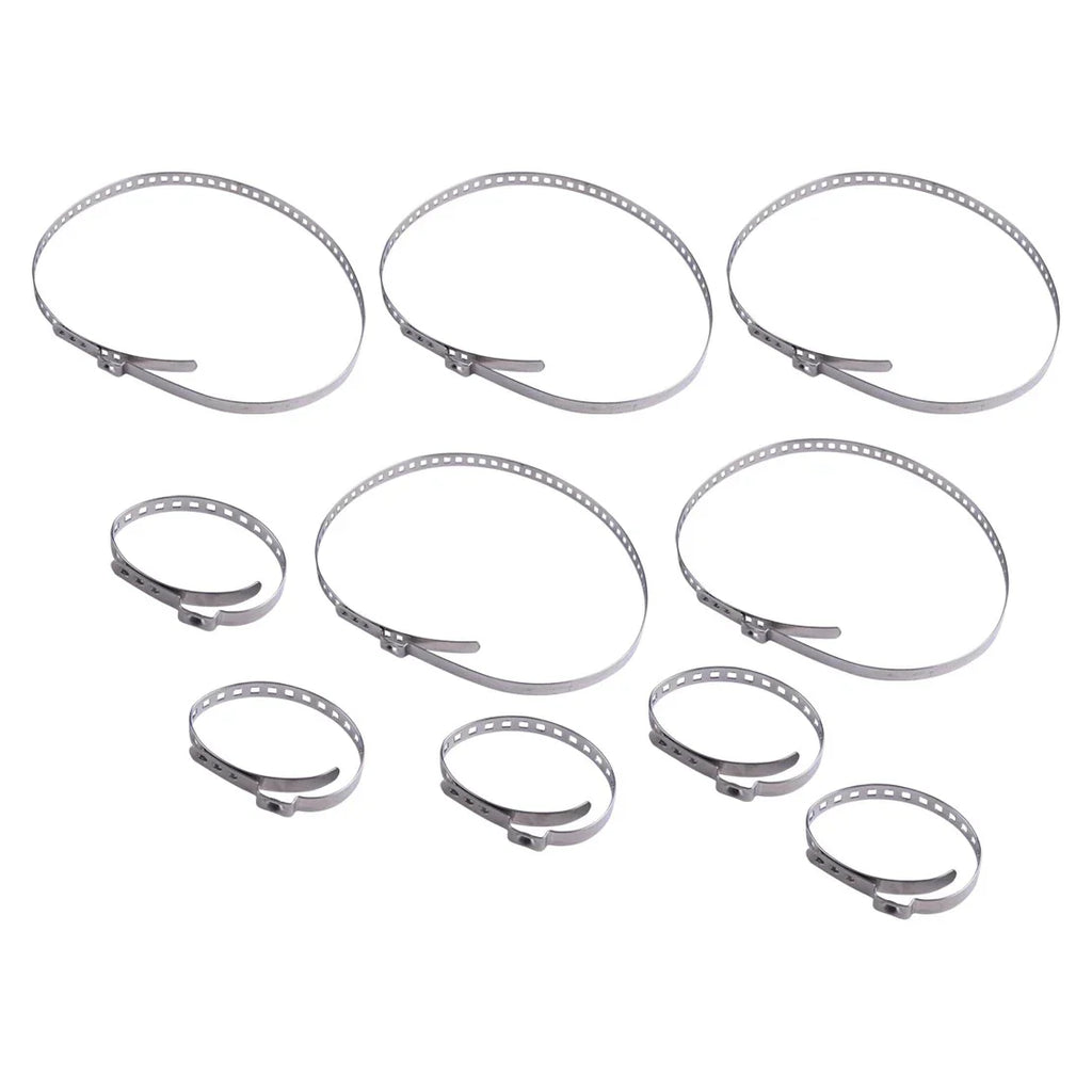 10 x Silver Stainless Steel Axle Boot Clamps for Various Models