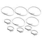 10 x Silver Stainless Steel Axle Boot Clamps for Various Models