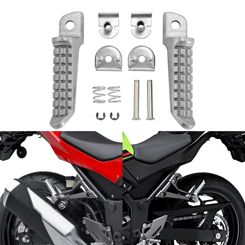 Rear Passenger Foot Pegs for Kawasaki Ninja 250 (1988–2012), Ninja 300 (2013–2017)