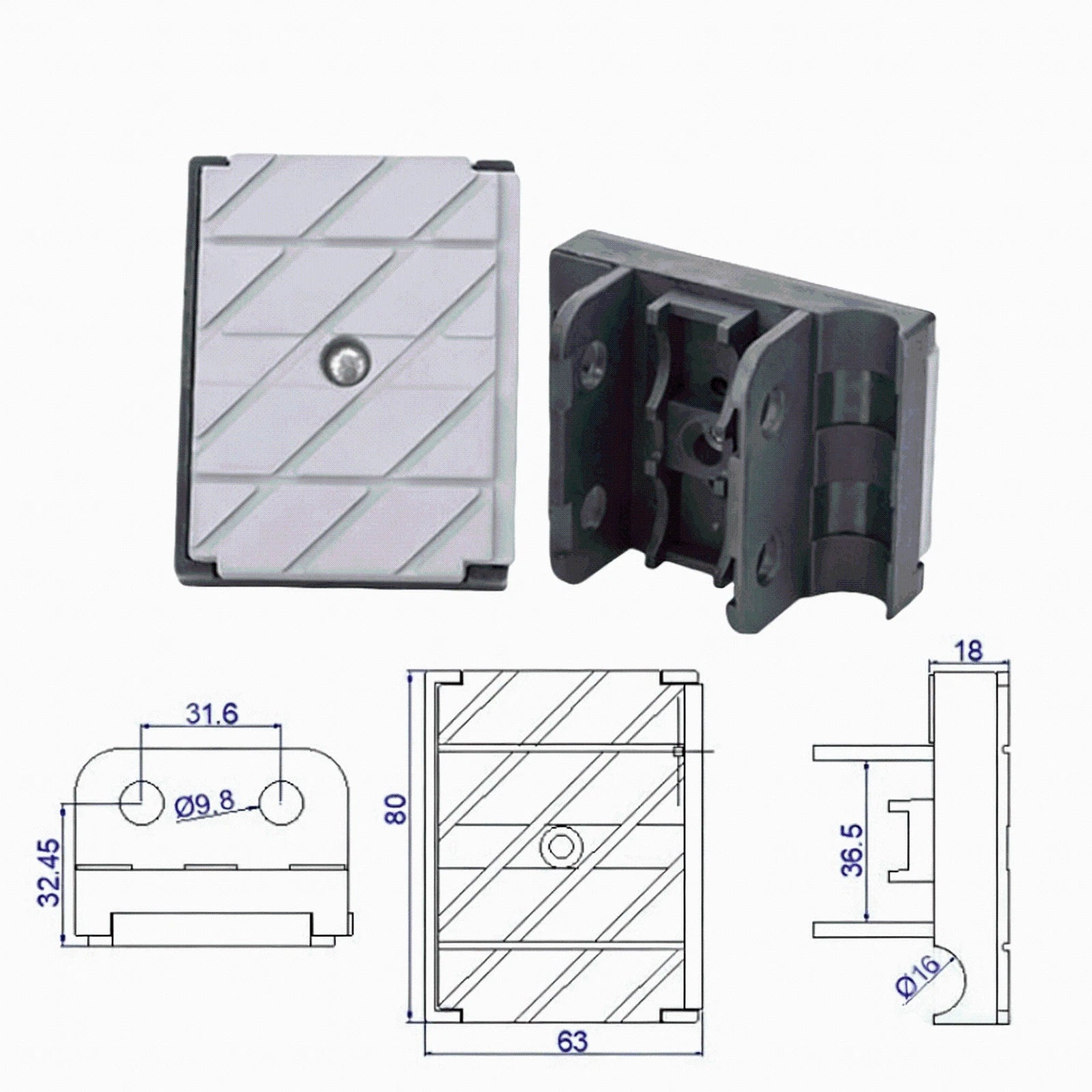 Conveyance Chain Pad 80x63x18mm for Edge Banding Machine