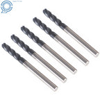 Set of 5 Ball Nose Carbide End Mills for Various Applications (1/8")