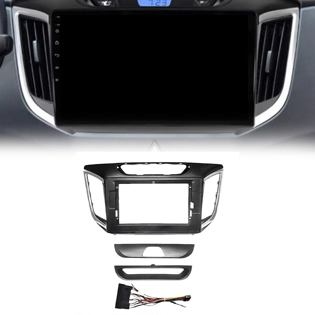 2DIN Fascia Panel with Harness for Hyundai IX25 Creta (2015–2018)