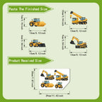 Yellow PVC Construction Vehicle Wall Decal 29x20cm for Office Home Decor