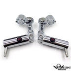 Chrome Gear Skull Footpeg Mount Kit for Defiance 1.25" Engine Guard (N/A)