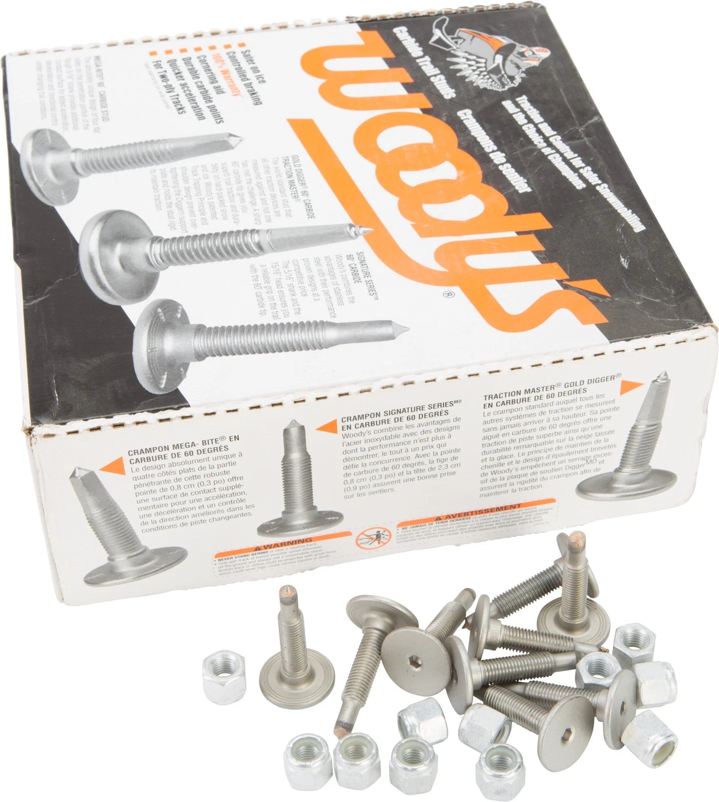 1.325" Stainless Steel Snow Track Studs for Snowmobiles