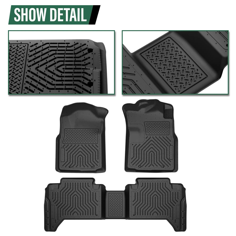 Set of TPE Floor Mats for Toyota Tacoma Double Cab (2005–2015)