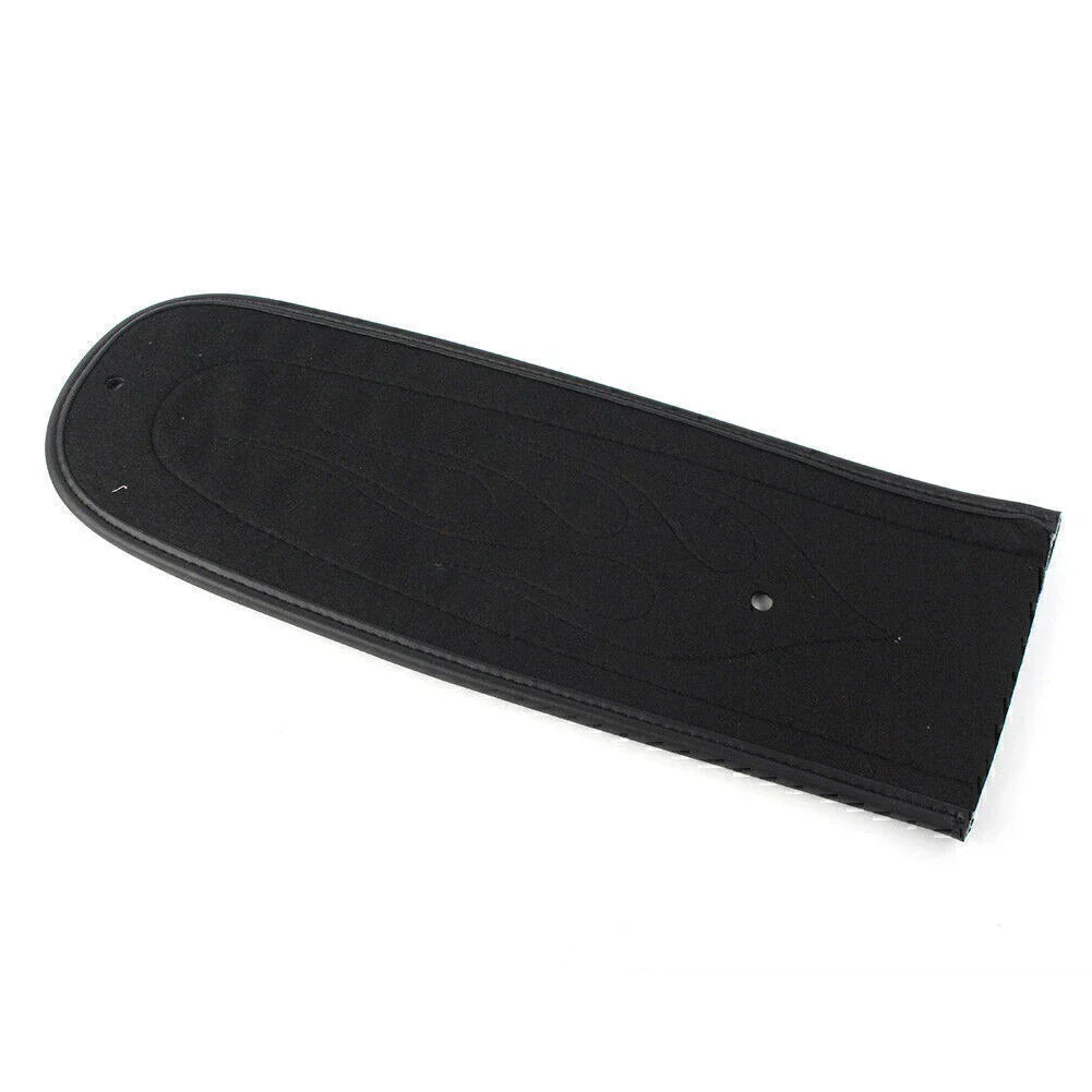 Black Flame Stitch PU Leather Rear Fender Bib for Harley Dyna (2006-2017)