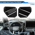 Air Condition Outlet Vent Trim Cover Frame for Toyota Tundra (2014–2021) Carbon Fiber Black