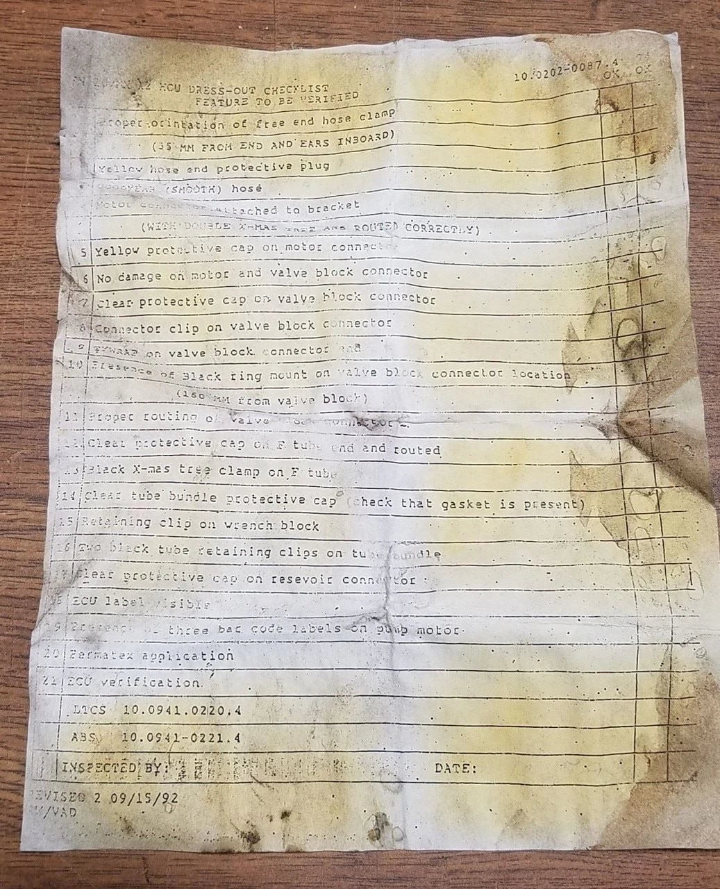 Build Papers for Lincoln Mark VIII (1994)