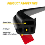 L-Shaped Rubber Sealing Strip for Car Door (32.8Ft)