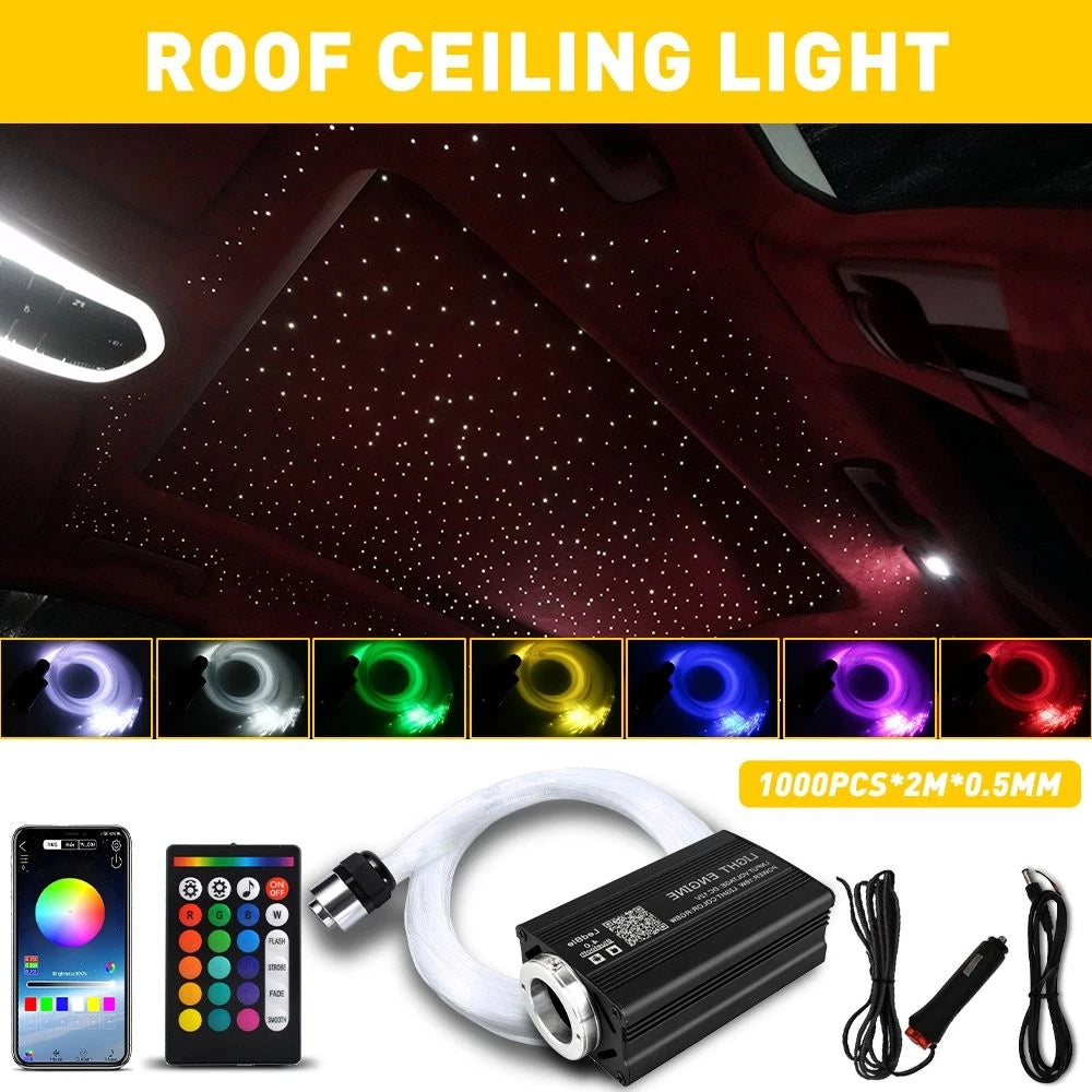 1000pcs Fiber Optic Star Ceiling Lights for Home Car