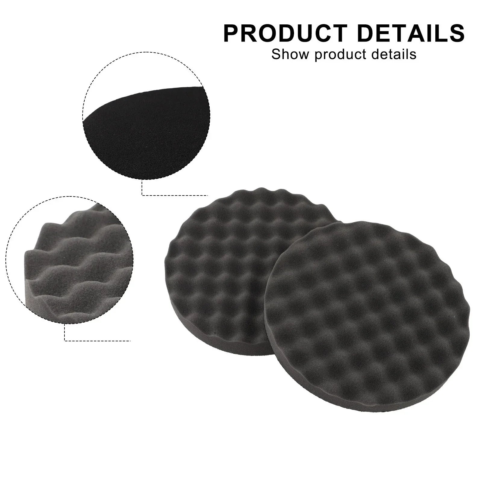 2 x Round Foam Polishing Pad Kit 8 Inch Single Sided Tools Supplies