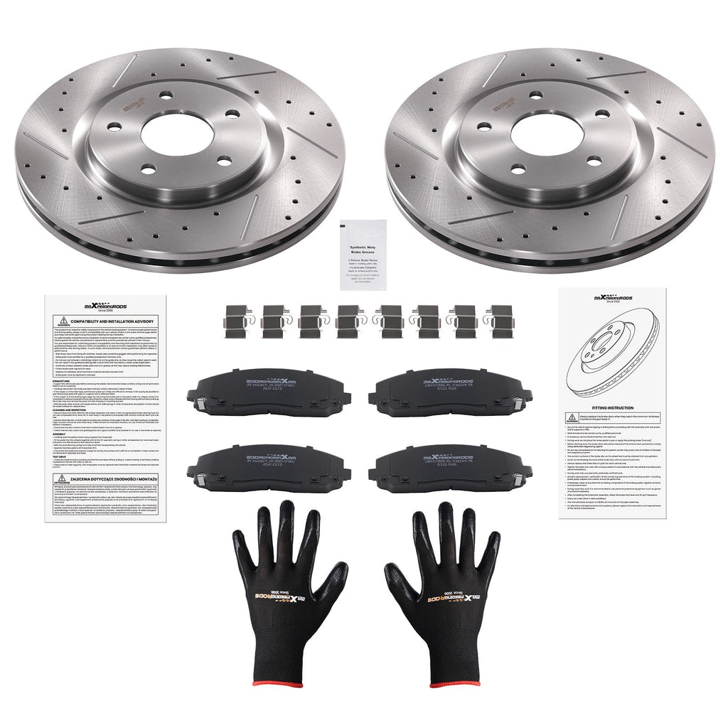 Front Brake Rotors & Pads Set for Chrysler Voyager (2020–2021) Ram C/V (2012–2015)