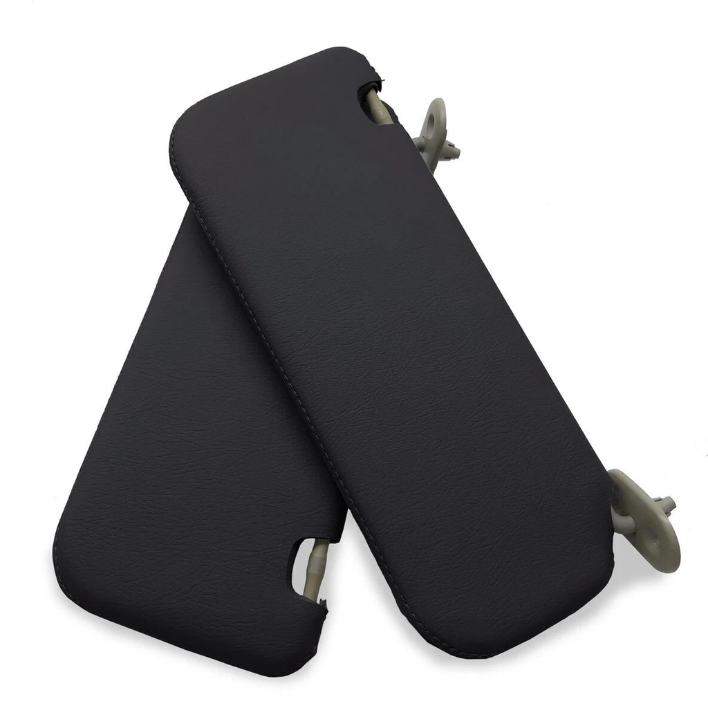 Sunvisors Cover Skin for Toyota Corolla (2002–2008) Black PVC Leather