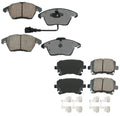 Set of 4 Akebono EURO Ceramic Brake Pads for Audi Volkswagen